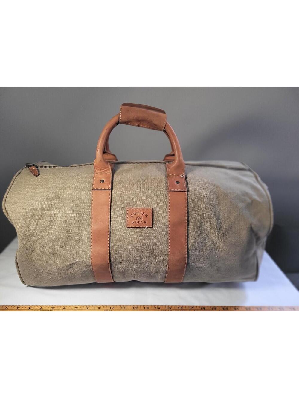 Mercedes Benz Bag Travel Weekender Canvas Leather Duffel Cutter & Buck